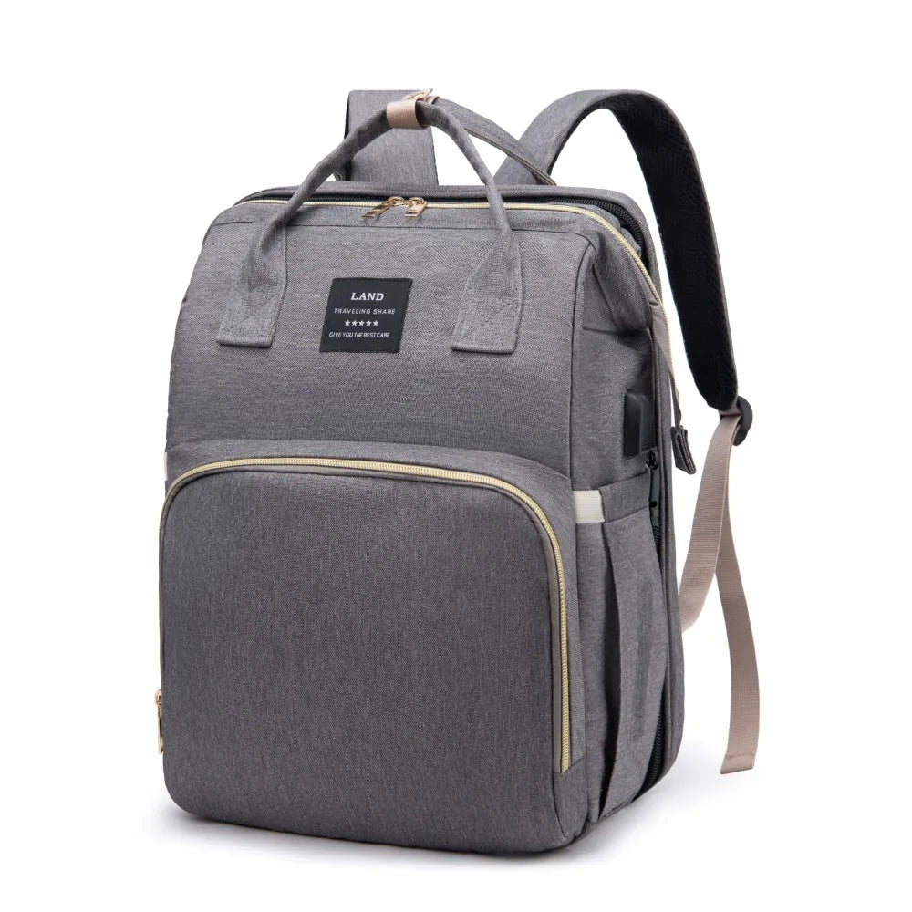 Mommy Bag with Portable Folding Crib